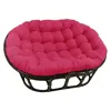 International Caravan Rattan Double Papasan Chair With Microsuede Cushion