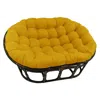 International Caravan Rattan Double Papasan Chair With Microsuede Cushion