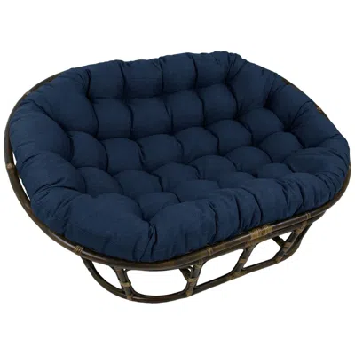 International Caravan Rattan Double Papasan Chair With Outdoor Cushion