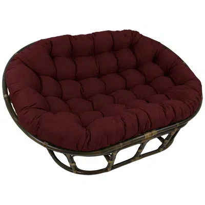 International Caravan Rattan Double Papasan Chair With Outdoor Cushion