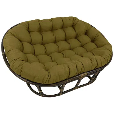 International Caravan Rattan Double Papasan Chair With Outdoor Cushion