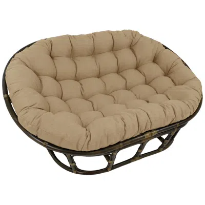 International Caravan Rattan Double Papasan Chair With Outdoor Cushion