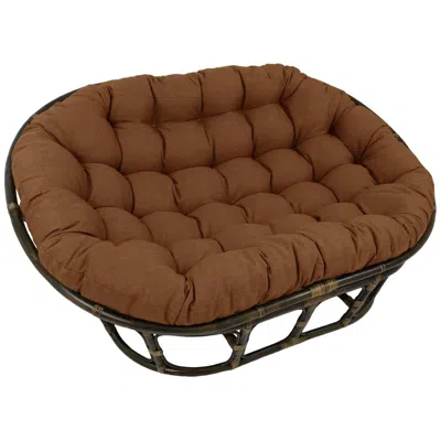 International Caravan Rattan Double Papasan Chair With Outdoor Cushion