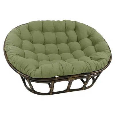 International Caravan Rattan Double Papasan Chair With Twill Cushion