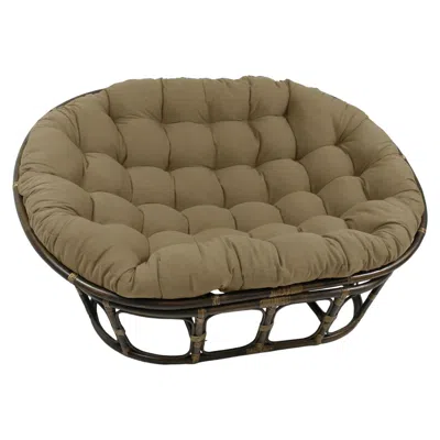 International Caravan Rattan Double Papasan Chair With Twill Cushion