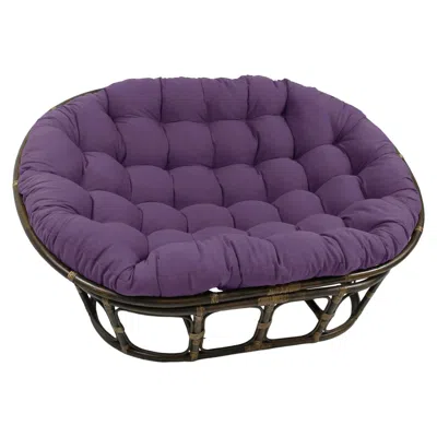International Caravan Rattan Double Papasan Chair With Twill Cushion