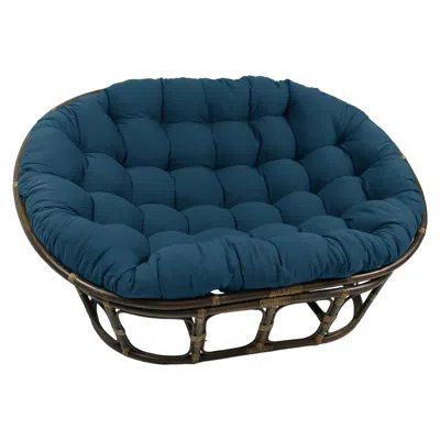 International Caravan Rattan Double Papasan Chair With Twill Cushion