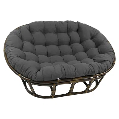 International Caravan Rattan Double Papasan Chair With Twill Cushion