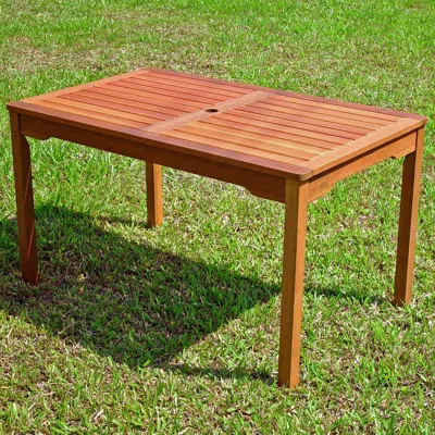 International Caravan Rectangular Dining Table In Gold