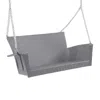 International Caravan Resin Wicker/ Steel Contemporary Hanging Loveseat Swing, Weathered Grey In Gray