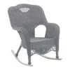 International Caravan Riviera Resin Wicker/ Aluminum Outdoor Rocking Chair, Weathered Grey In Gray