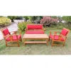 International Caravan Royal Tahiti Brisbane Acacia 4-piece Settee Group With Cushions