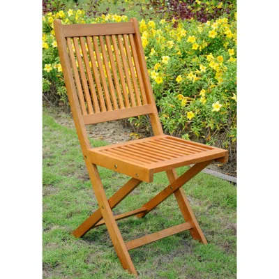 International Caravan Royal Tahiti Set Of 2 Outdoor Folding Garden Chair In Brown