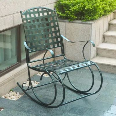 International Caravan Santa Fe Iron Nailhead Rocker