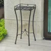 International Caravan Santa Fe Iron Nailhead Square Plant Stand