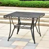 International Caravan Segovia Iron 39-inch Square Dining Table With Umbrella Hole