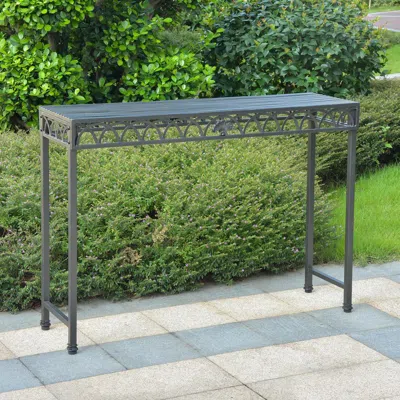 International Caravan Segovia Iron Console Table In Blue
