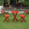 International Caravan Set Of 3 Acacia Folding Bistro Set