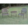 International Caravan Set Of 3 Santa Fe Iron Nailhead Bistro Set