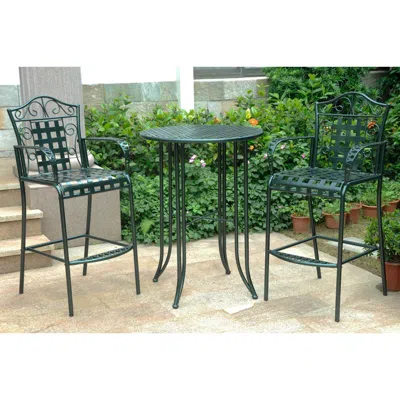 International Caravan Set Of Three Iron Bar Bistro