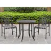 International Caravan Set Of Three Mandalay Iron Bistro Set