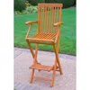 International Caravan Set Of Two Royal Tahiti Outdoor Folding Bar Chair