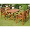 International Caravan Seva Royal Tahiti 5-piece Patio Group In Brown