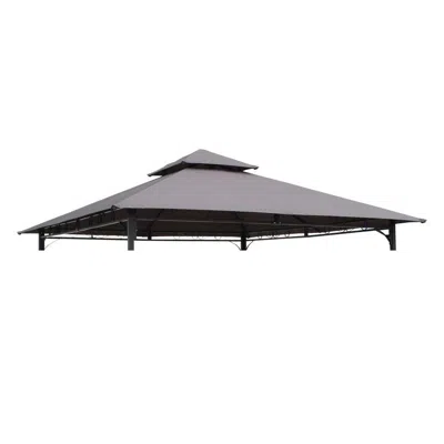 International Caravan St. Kitts Replacement Canopy For 10-foot Vented Canopy Gazebo, Grey