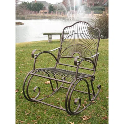 International Caravan Sun Ray Iron Rocker In Black