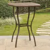 International Caravan Valencia Resin Wicker/steel Bar Height Table