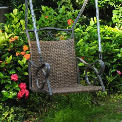 International Caravan Valencia Resin Wicker/steel Single Chair Swing