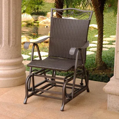 International Caravan Valencia Resin Wicker/steel Single Glider