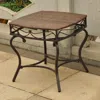 International Caravan Valencia Resin Wicker/steel Square Round Side Table