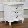 International Caravan Windsor Hand Carved Wood 3-drawer Lamp Table