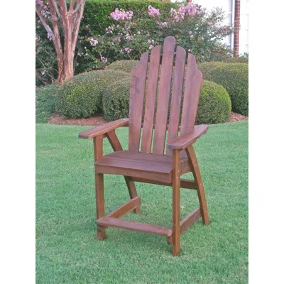 International Caravan Wood Adirondack Bar Chair