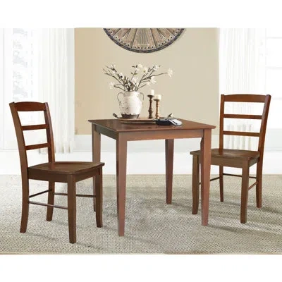 International Concepts Breeze 3 Piece Dining Set In Brown