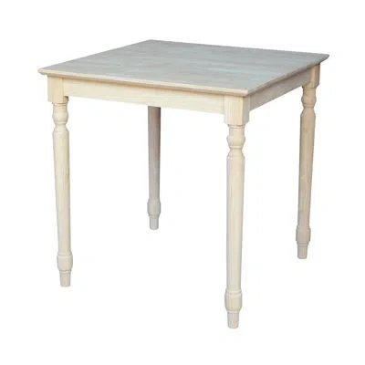 International Concepts Turned Solid Wood Dining Table In Unfinished
