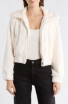 International Designer Faux Fur Bomber Jacket In Brown
