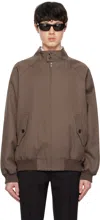 International Gallery Beams Brown Melange Stripe G-9 Bomber Jacket In Brown-st