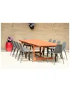 International Home Miami Amazonia 11pcs Patio Rectangular Extendable Dining Set