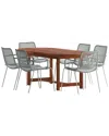 International Home Miami Amazonia 7pc Oval Extendable Patio Dining Set