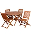 International Home Miami Amazonia Eucalyptus 5pc Octagonal Dining Set