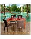 International Home Miami Amazonia Eucalyptus 5pc Patio Dining Set