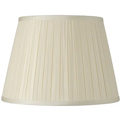 International Shades Eggshell Box Pleat Silk Shade 10x16x10 (spider)
