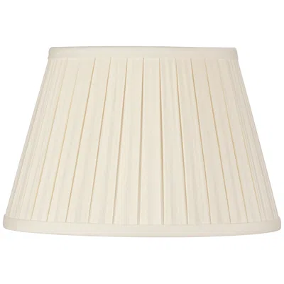 International Shades Eggshell Empire Linen Box Pleated Lamp Shade 8x12x8 (spider)