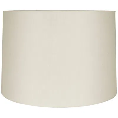 International Shades Eggshell Linen Round Drum Shade 16x17x11.5 (spider)