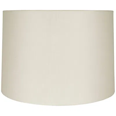 International Shades Eggshell Linen Round Drum Shade 17x18x12 (spider)