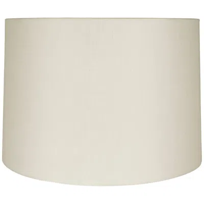 International Shades Eggshell Linen Round Drum Shade 18x19x12.5 (spider)