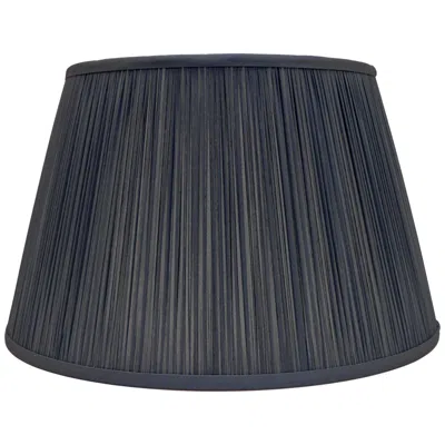 International Shades Noir Black Softback Shirred Pleated Silk Lamp Shade 13x18x12 (spider)