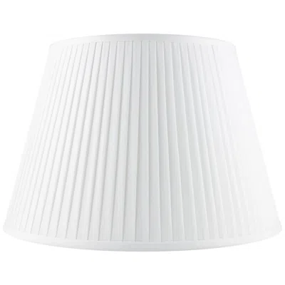 International Shades Off-white Linen Knife Pleat Empire Shade 12x18x12 (spider)